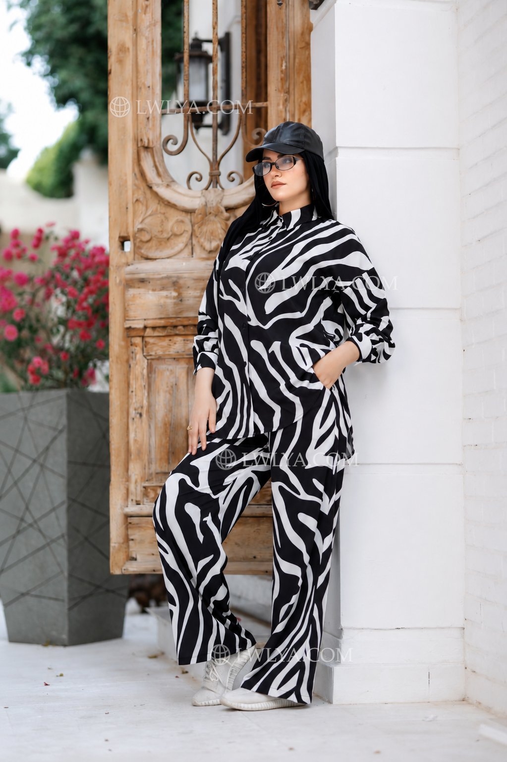 طقم سوت Zebra Print قطعتين