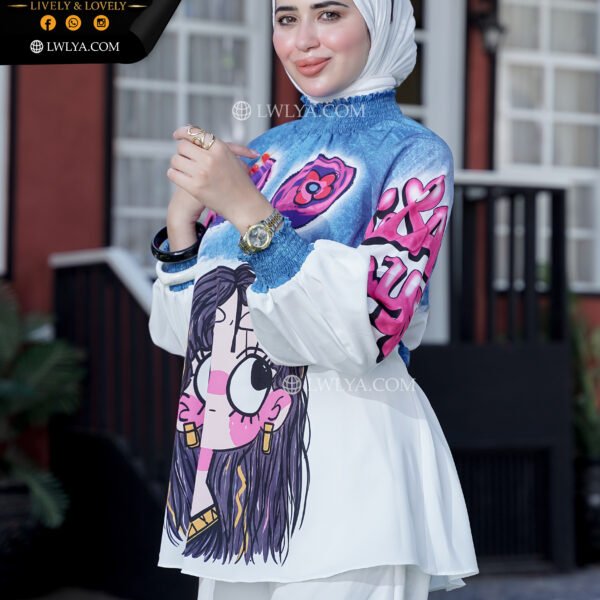 بلوزة قطعه مختلفه و شيك جدا